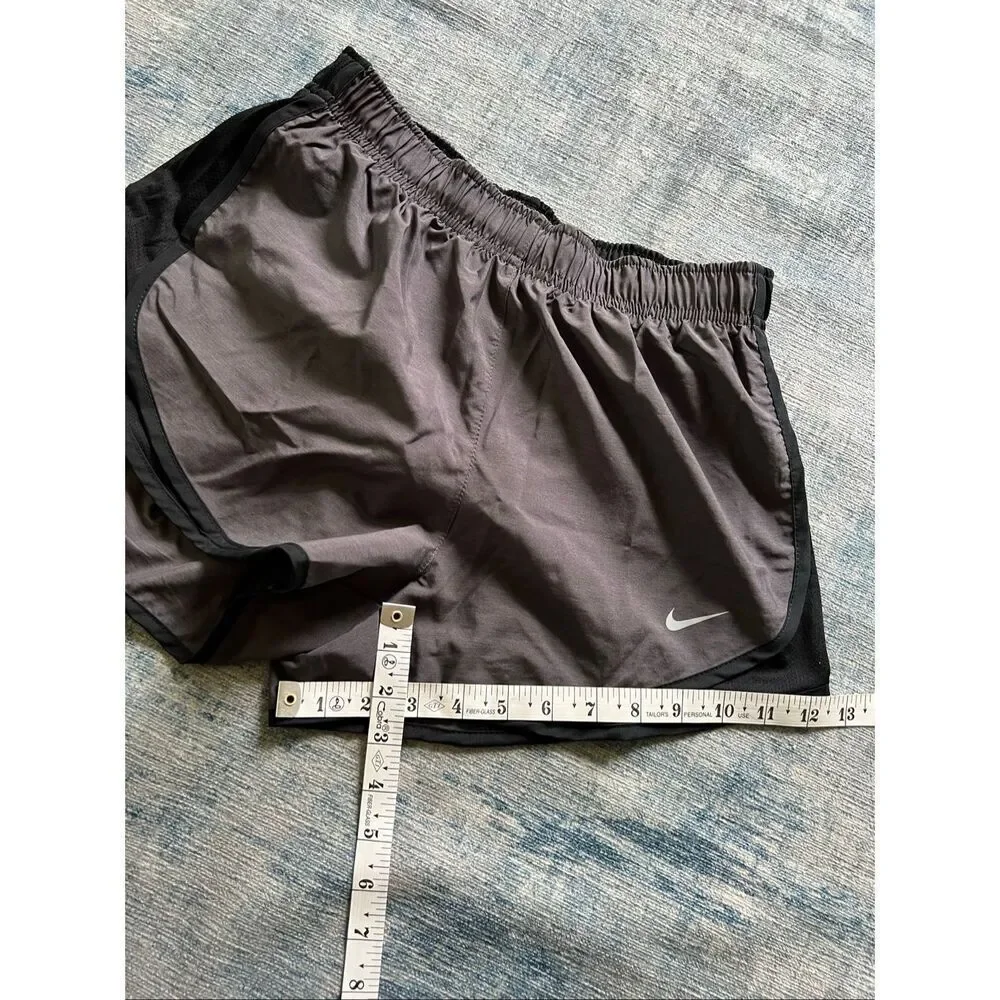 Nike Gray black Tempo Dri-FIT Brief Lined Running Shorts Women's Small